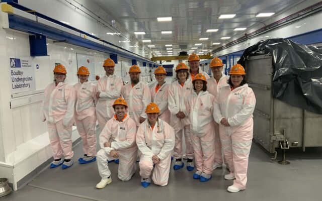 Photo of STFC staff working at Boulby Underground Laboratory