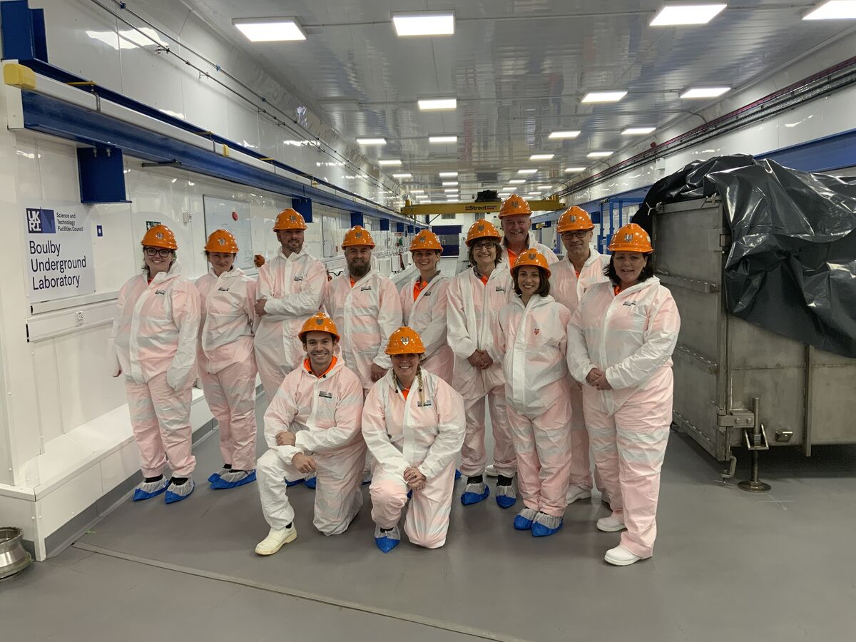 Photo of STFC staff working at Boulby Underground Laboratory