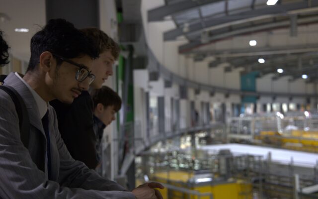 Students on a tour of Diamond Light Source