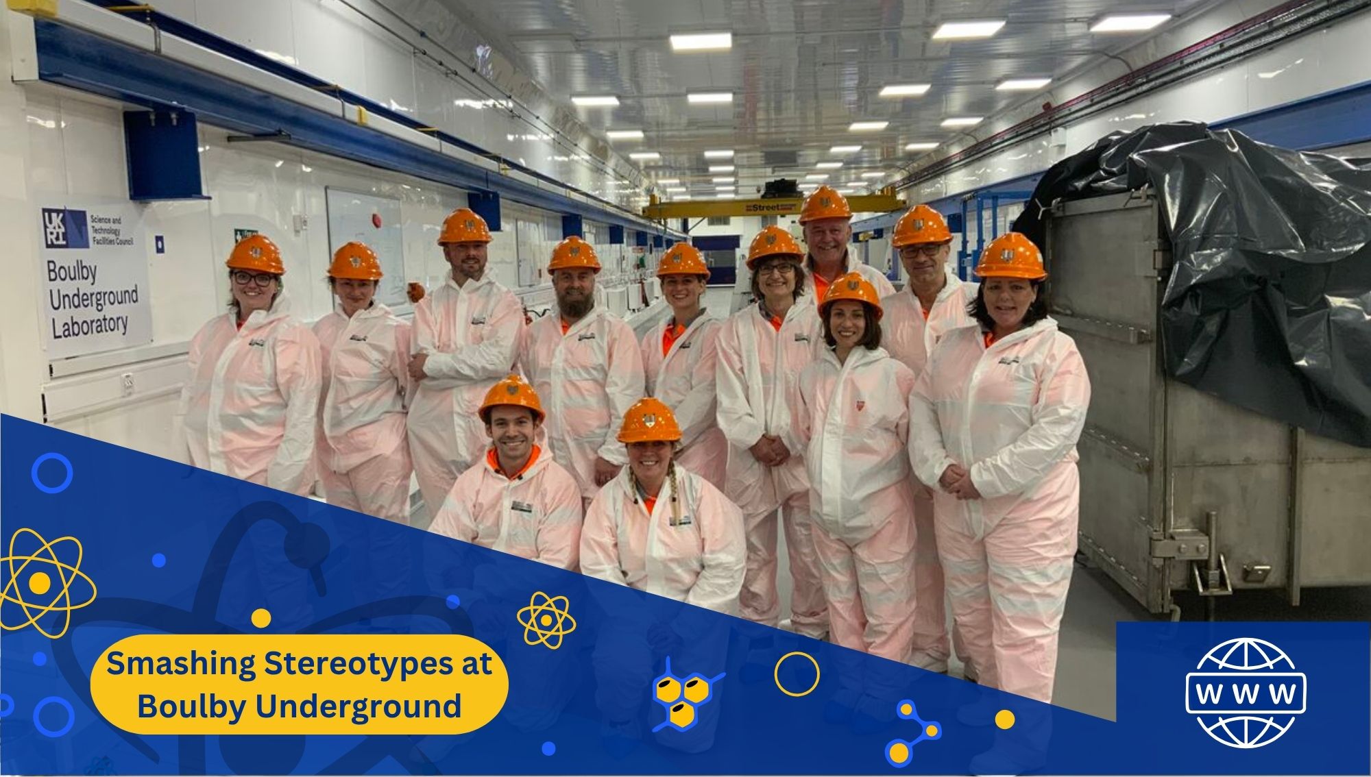 Smashing Stereotypes online talk at Boulby Underground Laboratory event poster