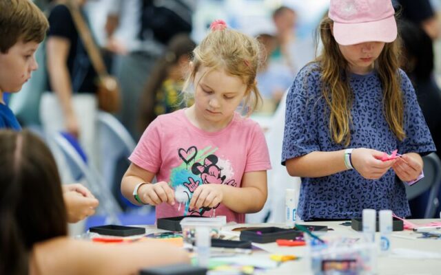 Children doing a crafting activity